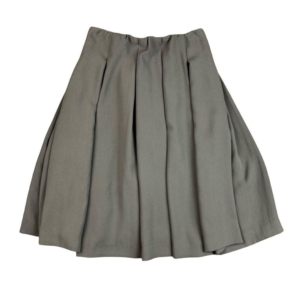 Uniqlo Women's Grey Stretchy Waist XS Pleated School Skirt